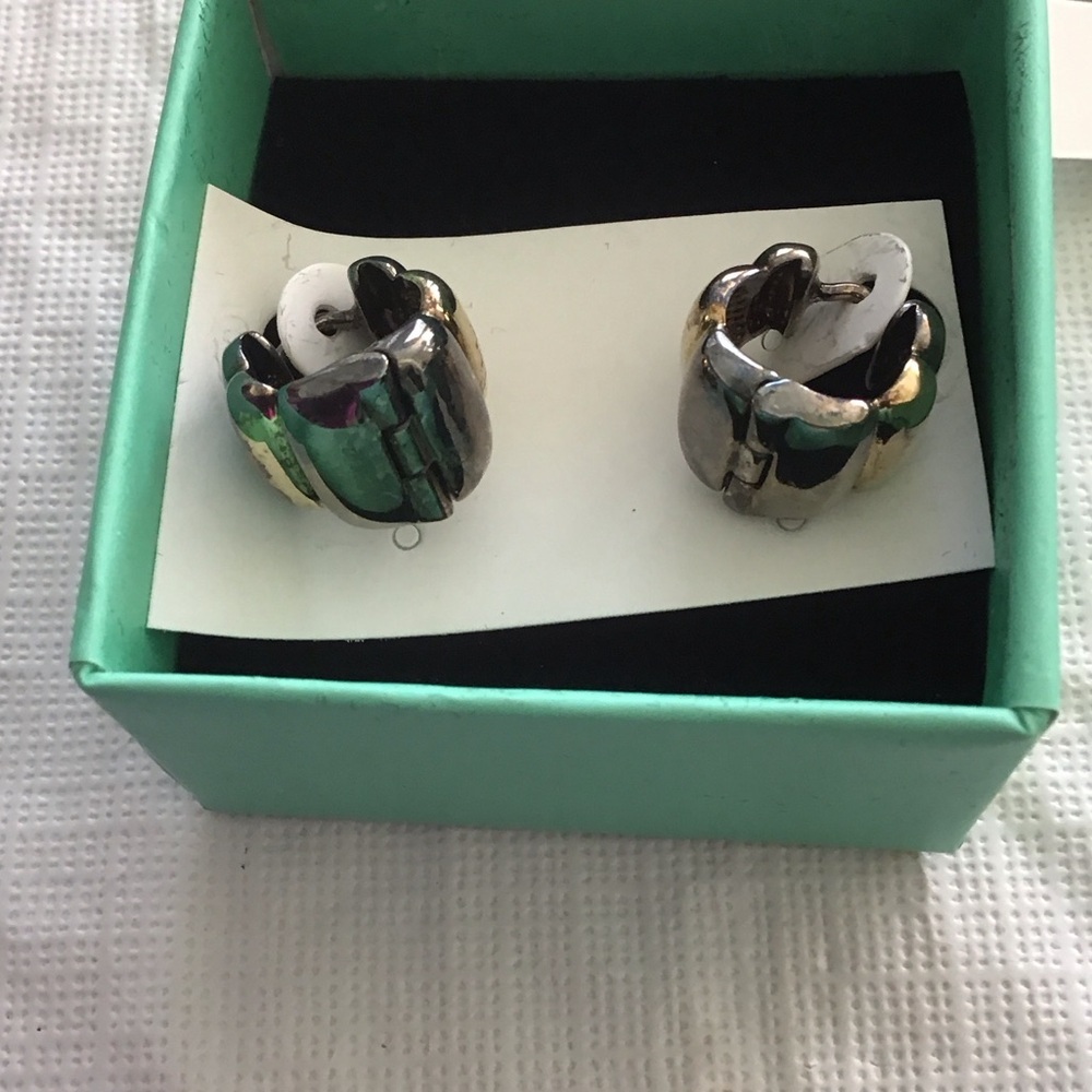 Gold and Silver Hoop Drop Earrings - Women Accessories